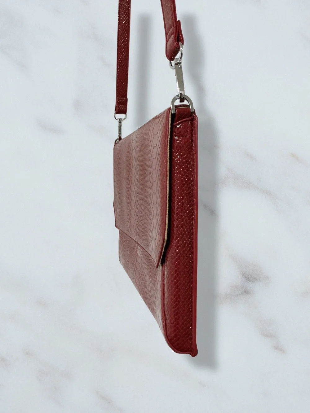 FRANCINE COLLECTIONS Faux Snake Convertible Tech Crossbody Bag